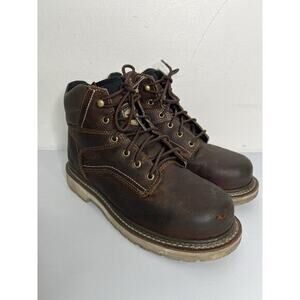 Irish Setter Kittson 83666 Steel Toe Work Boots Brown Leather Men’s Size 8 E2